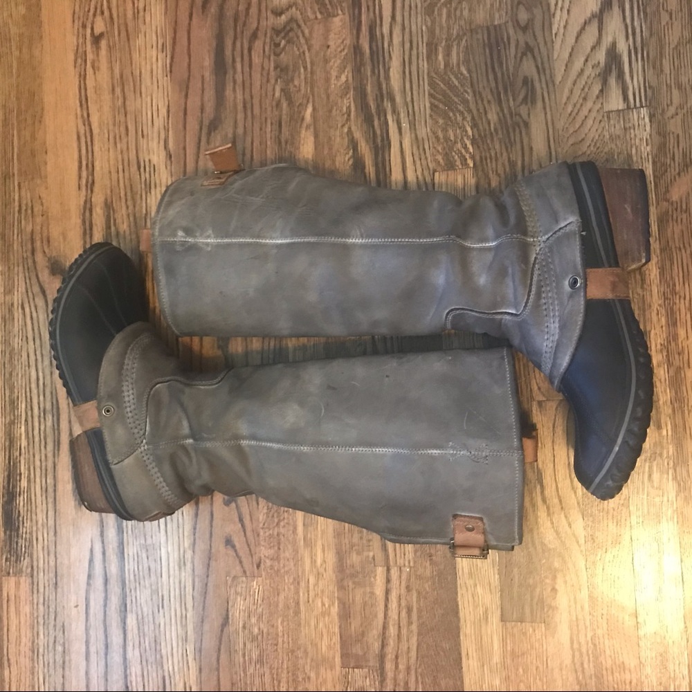 SOREL slimpack RARE charcoal rain/snow riding boot